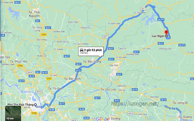 Lục Ngạn Bắc Giang cách Hà Nội bao nhiêu km? Cách di chuyển