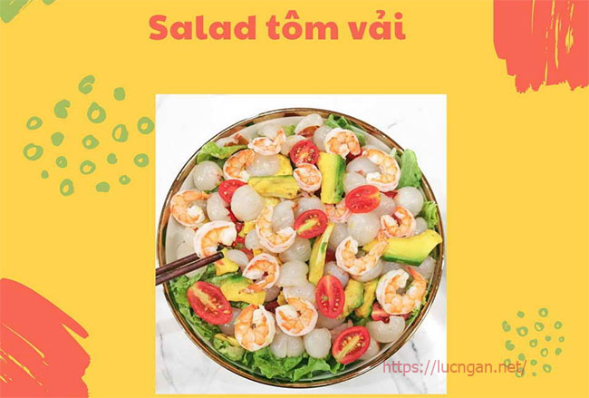 Salad tôm vải - món ngon từ quả vải thiều
